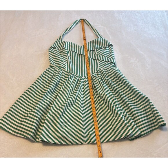 Anthropologie Maeve Fit & Flare Mini Dress Sz Lg Green - Picture 6 of 9